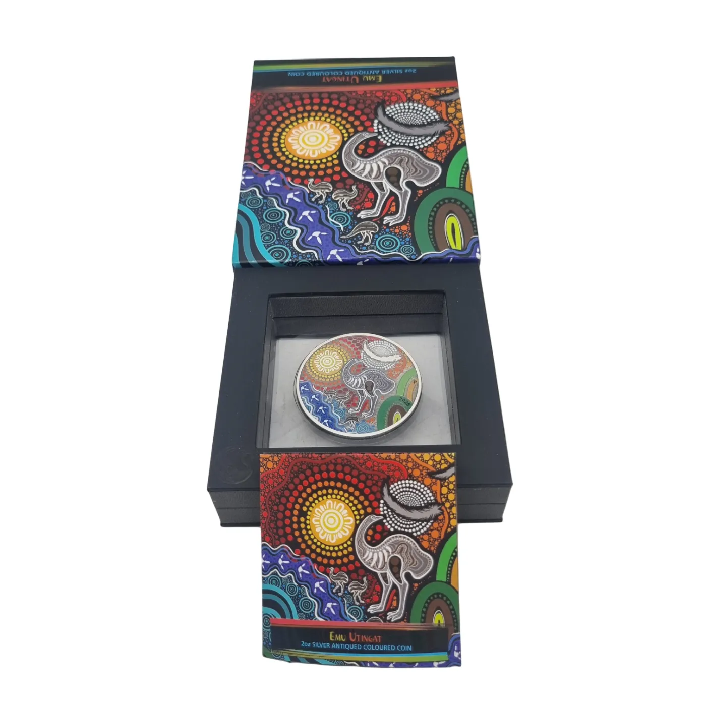 Perth Mint Emu Utingat Colourised 1oz Silver Coin (WR 1403451)