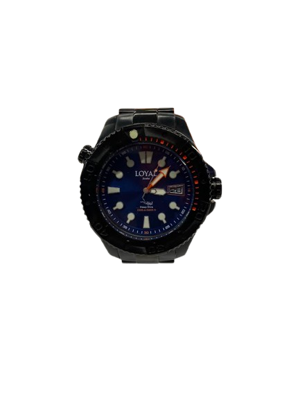 Loyal Mens Black Steel Watch (NG)
