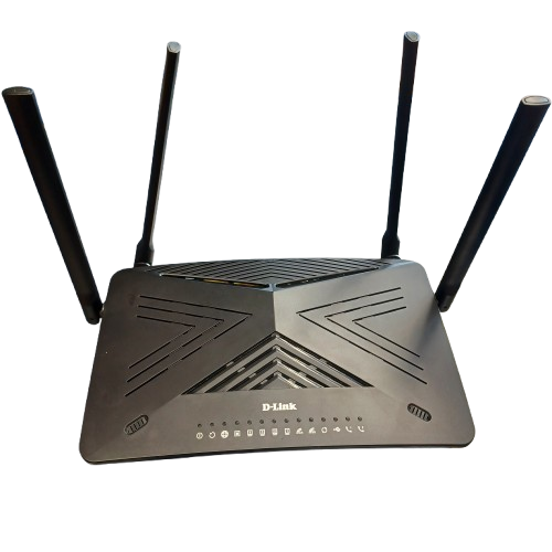 D-Link AX3000 Dual Band WiFi 6 VoIP Modem Router DSL-X3052E, Black, Very Good Condition, With AC Adaptor, Manual + Wifi Config Card (LE 1356401)
