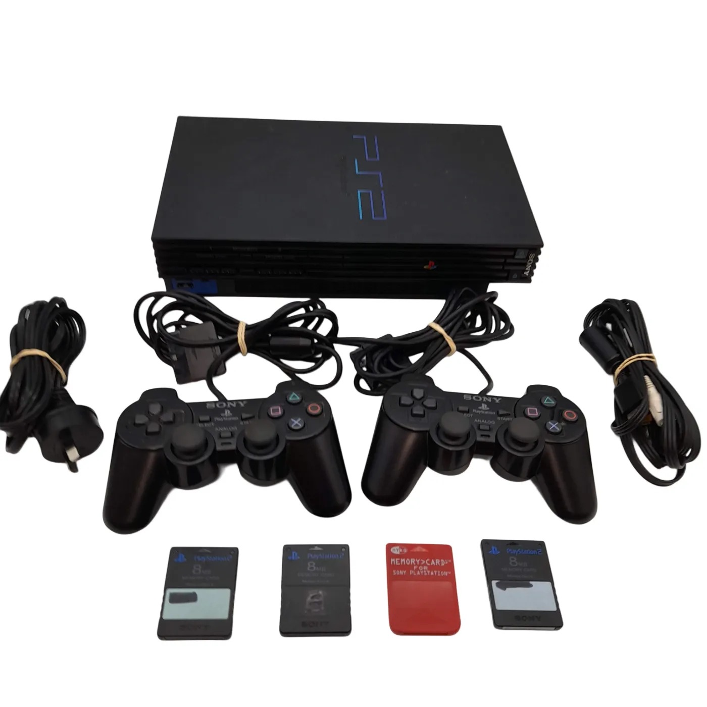 Sony Playstation 2 Bundle SCPH-39002 + 2 Controllers + 21 Games + 4 Memory Cards  (WL 1418545)
