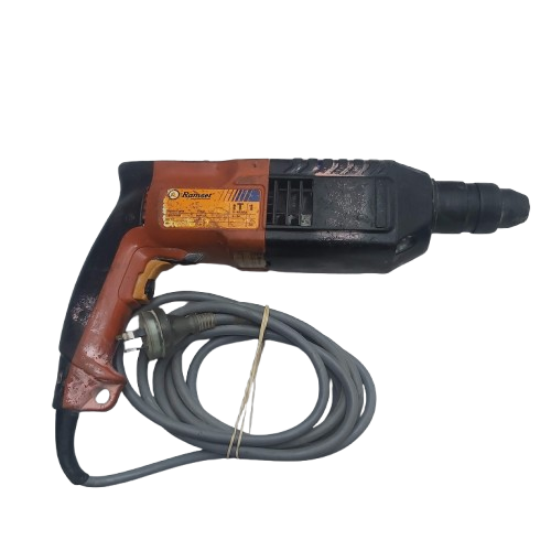 Ramset Dynadrill Rotary Hammer DD521, Heavy Wear + Tear, With Spray Painted Hard Case + 2 Bits (NA 1354286)