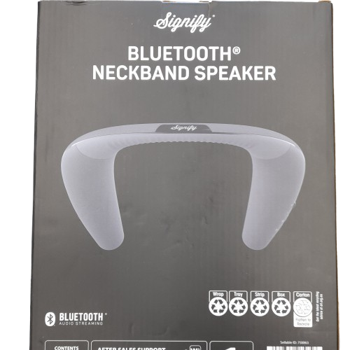 Signify Bluetooth Neckband Speaker 758863 Black (LN)
