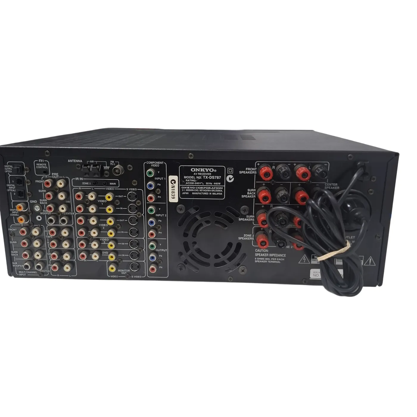 ONKYO TX-DS787 AV Receiver and DVD/CD Player + Remote (WR1399392)