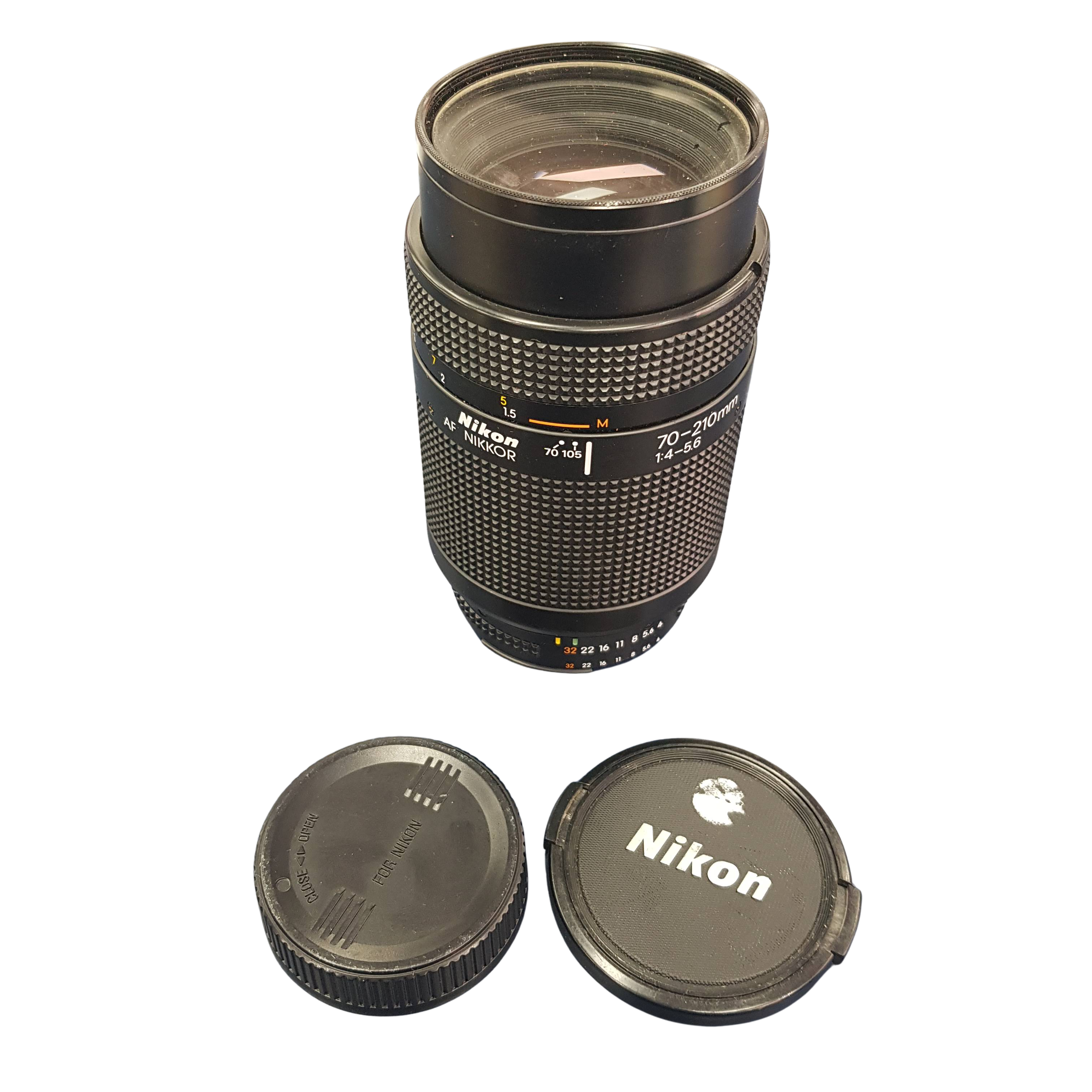 Nikon AF Nikkor 70-210mm f/4-5.6 Lens With Hoya 62mm UV[0] Filter, Front + Rear Lens Caps (MR 1398711)