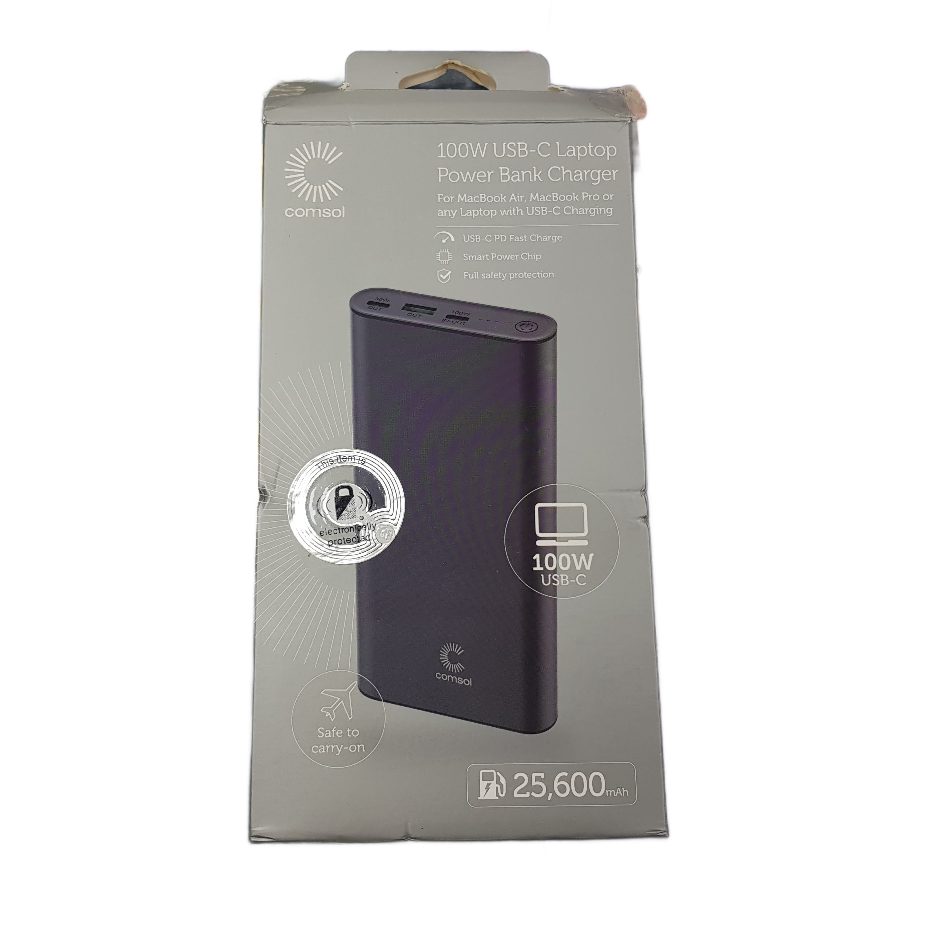 COMSOL PB25100 Power Bank 25,600mAh 100W USB-C Output (MR)