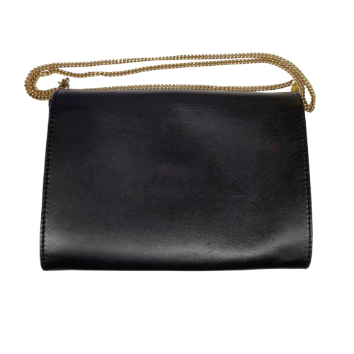 Versace DBSE591 Palazzo La Medusa Black Leather Chain Clutch Handbag with Dust Bag (MR)