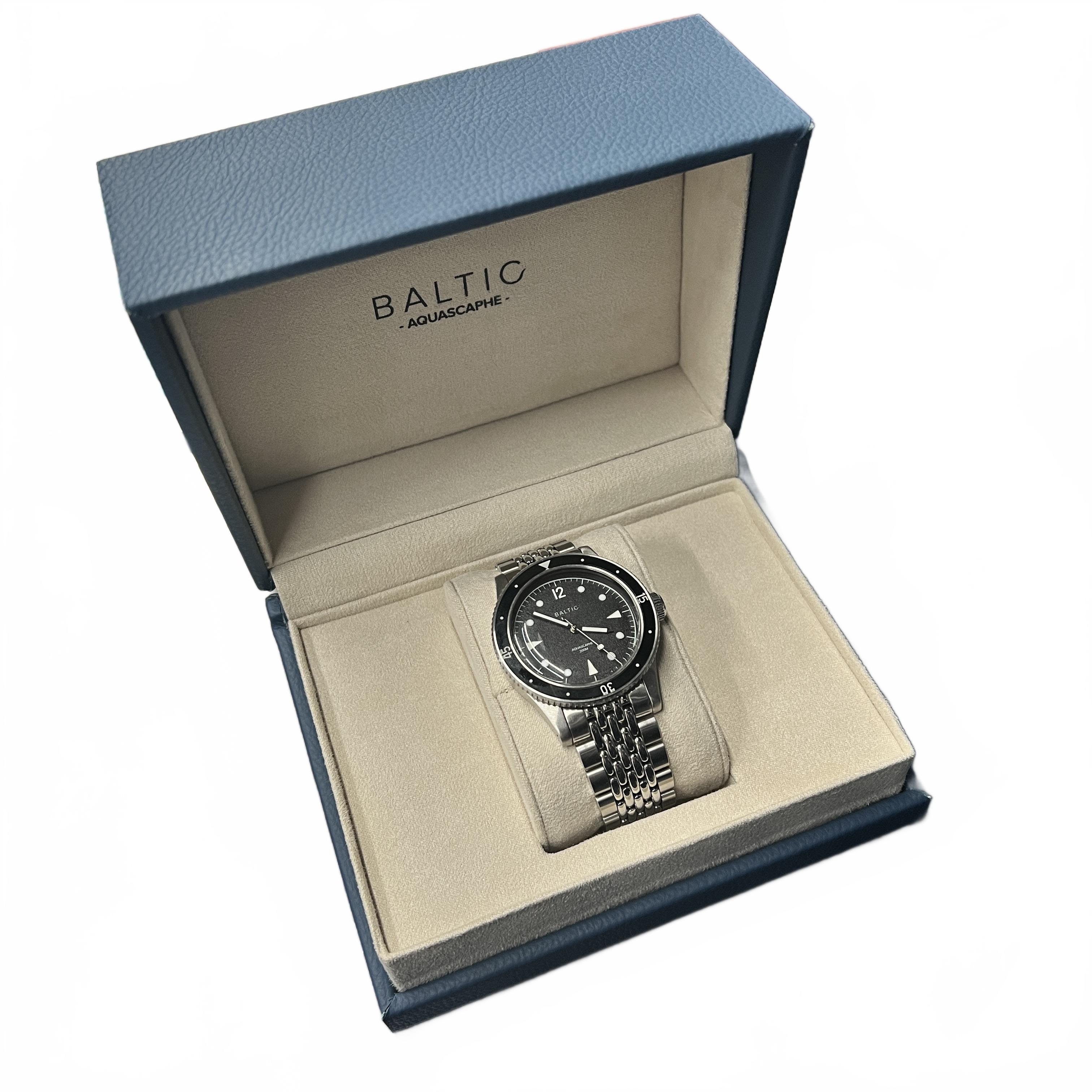 Baltic Aquascaphe Black Steel Analogue Watch (MK)