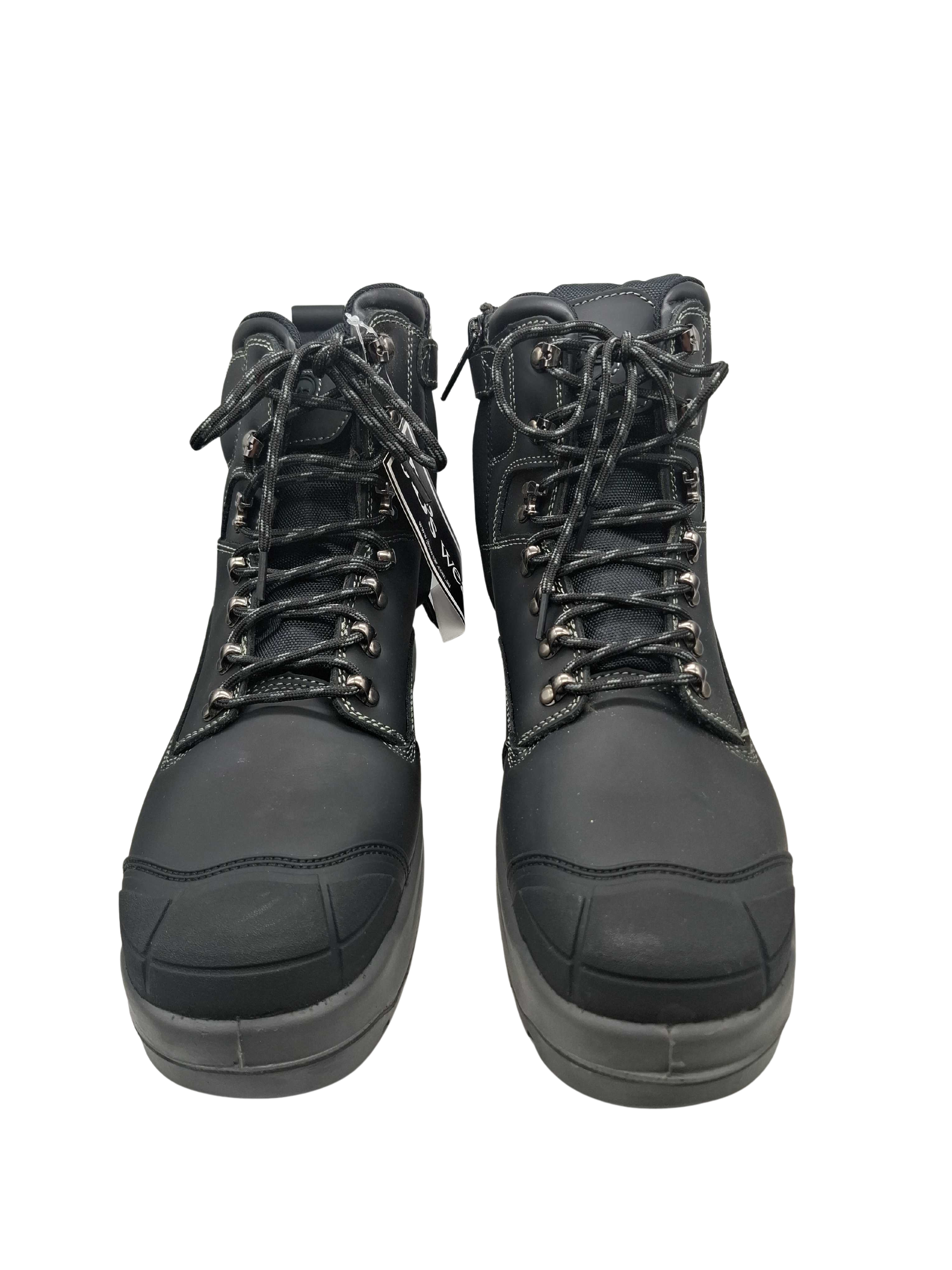 JBS Roadtrain Zip Safety Work Boots 9F1BXD1 Black Mens Size US 10 (WR1427789)
