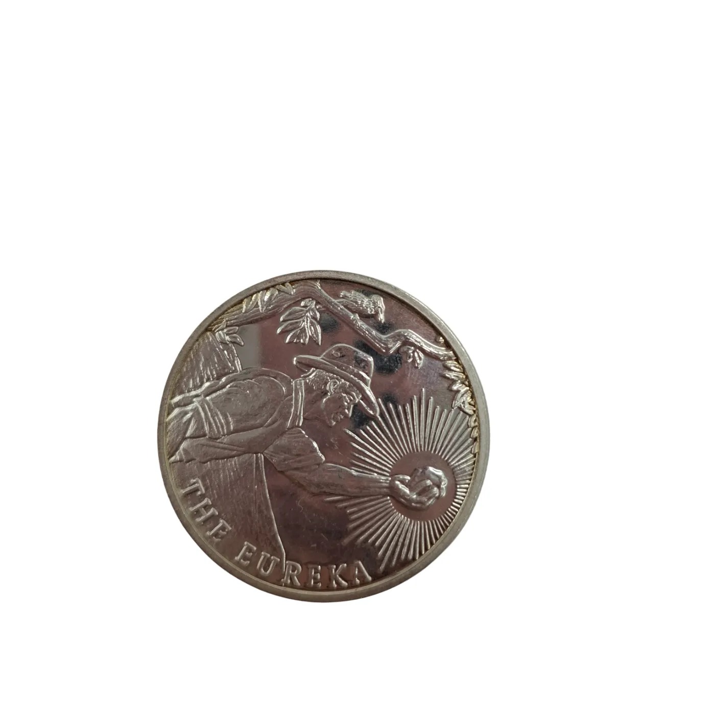Mens 999ct Silver The Eureka 1oz Silver Coin (WR1416727)