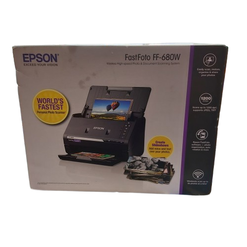 Epson FastFoto FF-680W A4 Colour Wireless Photo Scanner Like New In Box