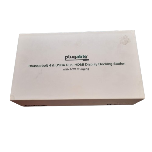Plugable Thunderbolt 4 Dock for 4K Dual Monitors or Single 8K, 100W Laptop Charging