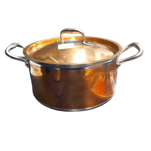 Rfn Kitchen Pot Model 4262 Gold Copper Covered (LN)
