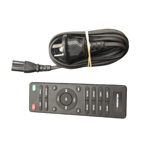 Monster 2.1.2Ch Dolby Atmos Soundbar & Subwoofer Combo With Remote & Power Cord
