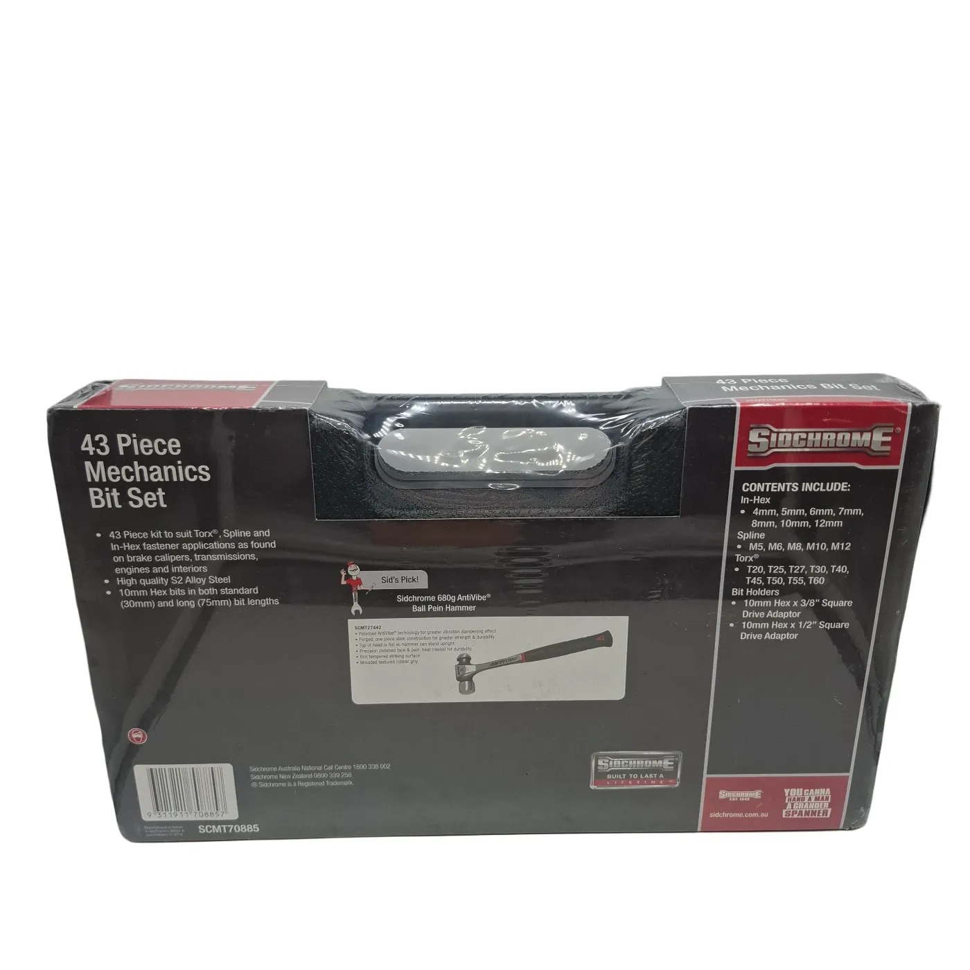 Sidchrome 43 Piece Mechanics Bit Set SCMT70885 (WR1410655)