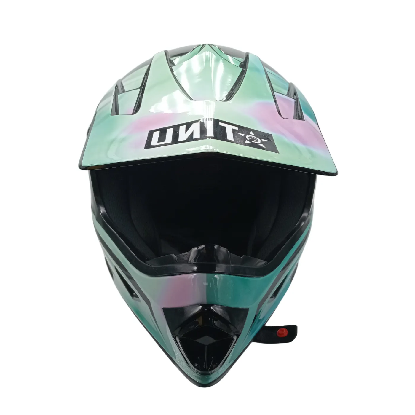 UNIT Riders Youth Helmet Sky High PC-7 Black/Purple/Teal (WR 1351366)