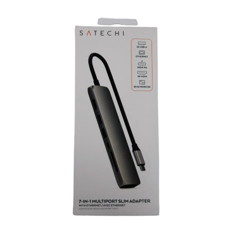 Satechi ST-P7SM 7-in-1 USB-C Slim Multiport Adapter 4K (Space Grey)
