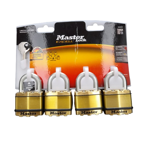 Master Lock Padlocks M5BQAU 4 Pack (LN)