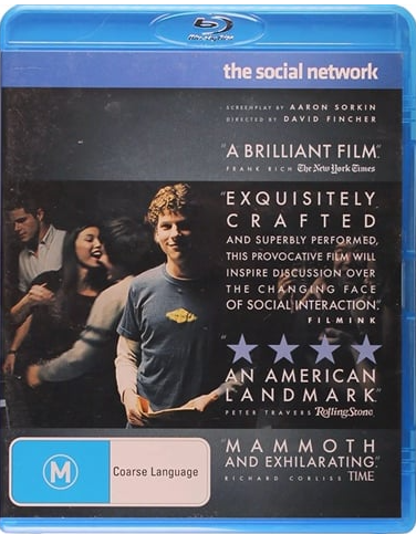 The Social Network Blu Ray Good Condition (CP1364663)