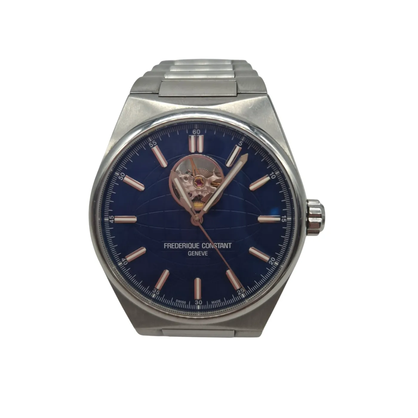 Frederique Constant Geneve Open Heart Beat Automatic Blue Face Men’s Wristwatch FC-303/310 (WR)