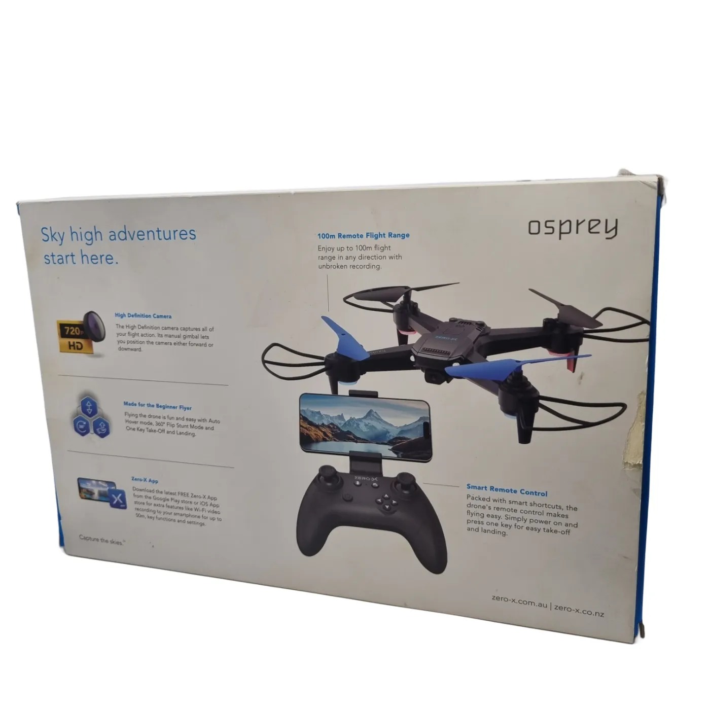 Zero-X DX-DR1 Drone In Box + Remote + Accessories (WR )