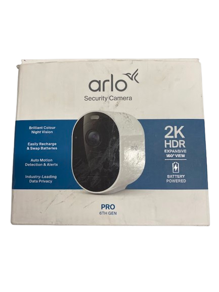 Arlo Security Camera 6th Gen 2K HDR 160 View White Battery Powered (NG)