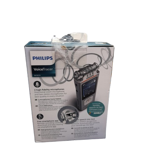 Philips VoiceTracer DVT4115 Voice Recorder Black  (LN)