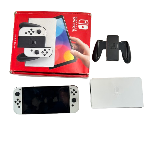Nintendo Switch OLED With Box – Dock – Charger And Accessories (MK)