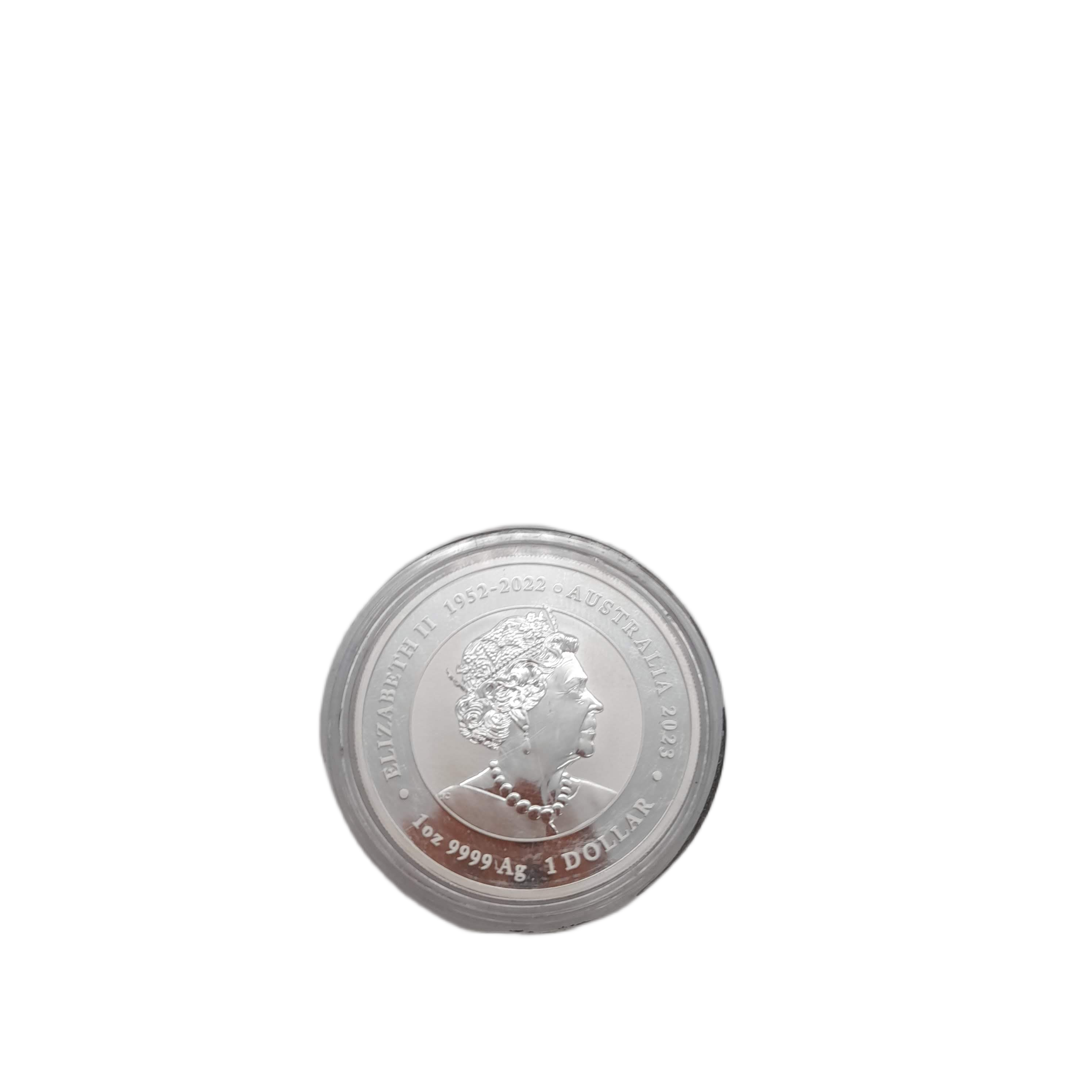 2023 1oz $1 Australian Silver Red Dragon & Koi Coin – WL 1361120