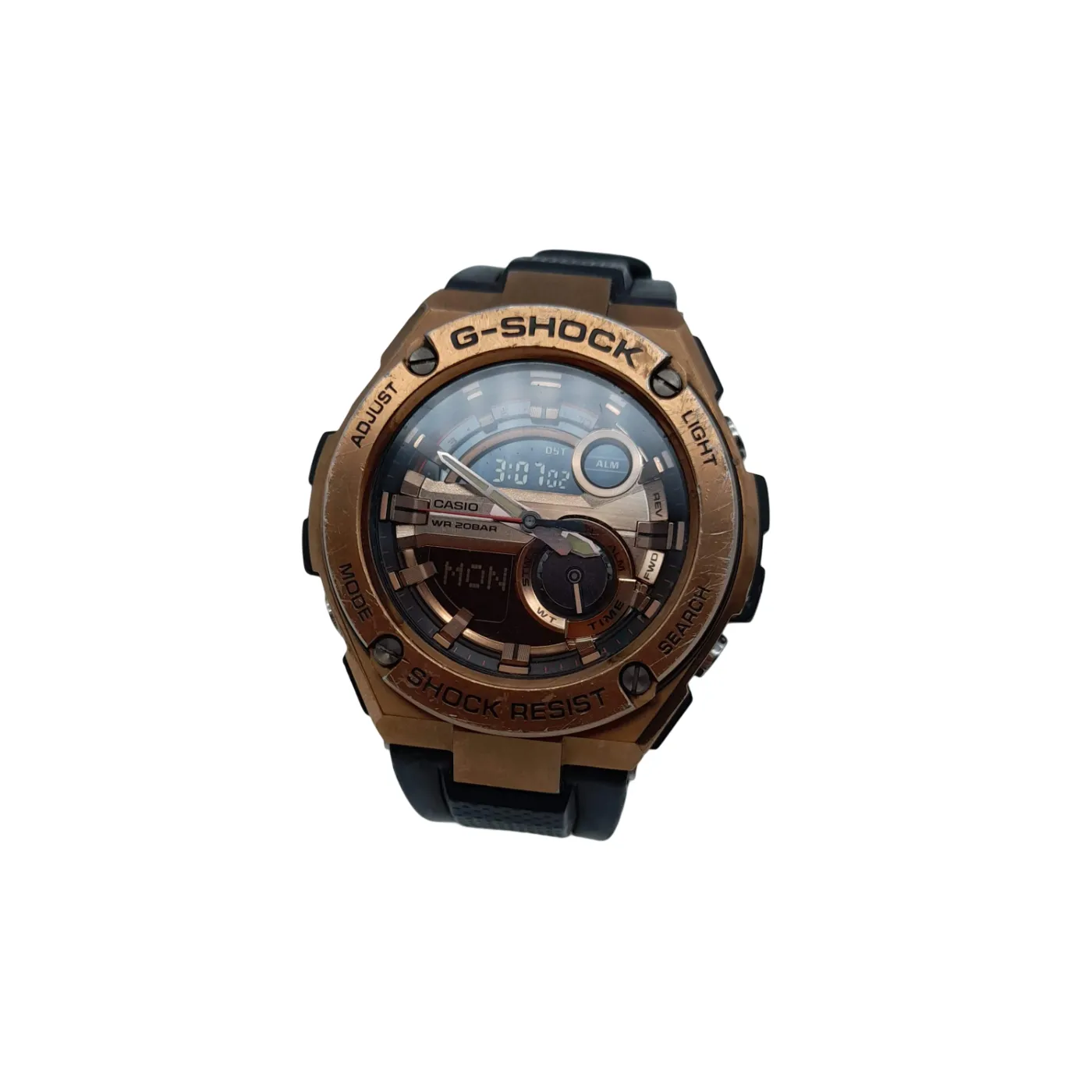 Casio G-Shock G-Steel GTS-210B Black and Gold Analogue Digital Watch (WL 1423410)
