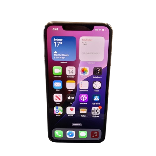Apple Iphone XS MAx 256GB Battery 73% No Charger Small Crack In Bottom Left (GE)