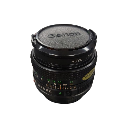 Canon Camera Lens FD 1:18 50MM With lens Cover In Case