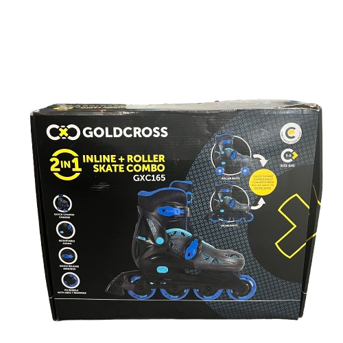 Goldcross GXC165 2-in-1 Inline + Roller Skate Combo Size 3-6 (MK)
