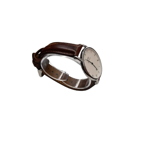 Daniel Wellington Dapper B34S5 Brown Silver Watch  (LN)
