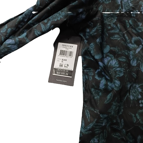 Tarocash Etinette Floral Mens Shirt Black Green *SIZE XL* (1429296)