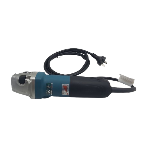Makita GA5040C 125mm/5in Angle Grinder, 240V, Teal Blue, Like New; With Box, Manual, Handle, Guard, Spanner + Disc (CP 1360229)