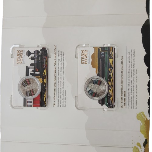 Steam Power Australian rail Heritage Coin Collection Complete Set