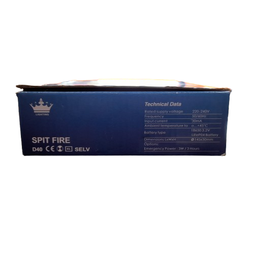 Spit Fire GGEM3W-ST Recessed LED Spitfire Emergency Light Matte White (LN)