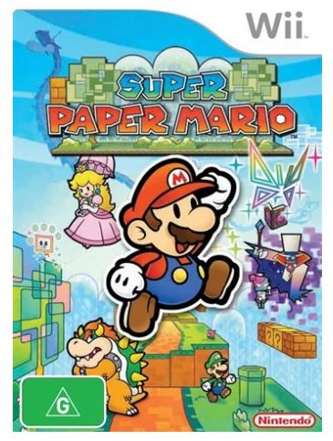 Super Paper Mario Nintendo Wii Game Good Condition With Manual