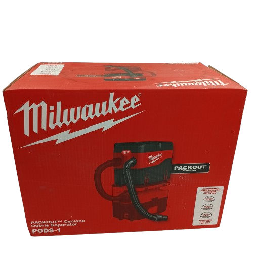 Milwaukee Packout Cyclone Debris Separator PODS-1, Like New In Box, With 3x Attachments **CONSIGNMENT ITEM** (NA 1388031)