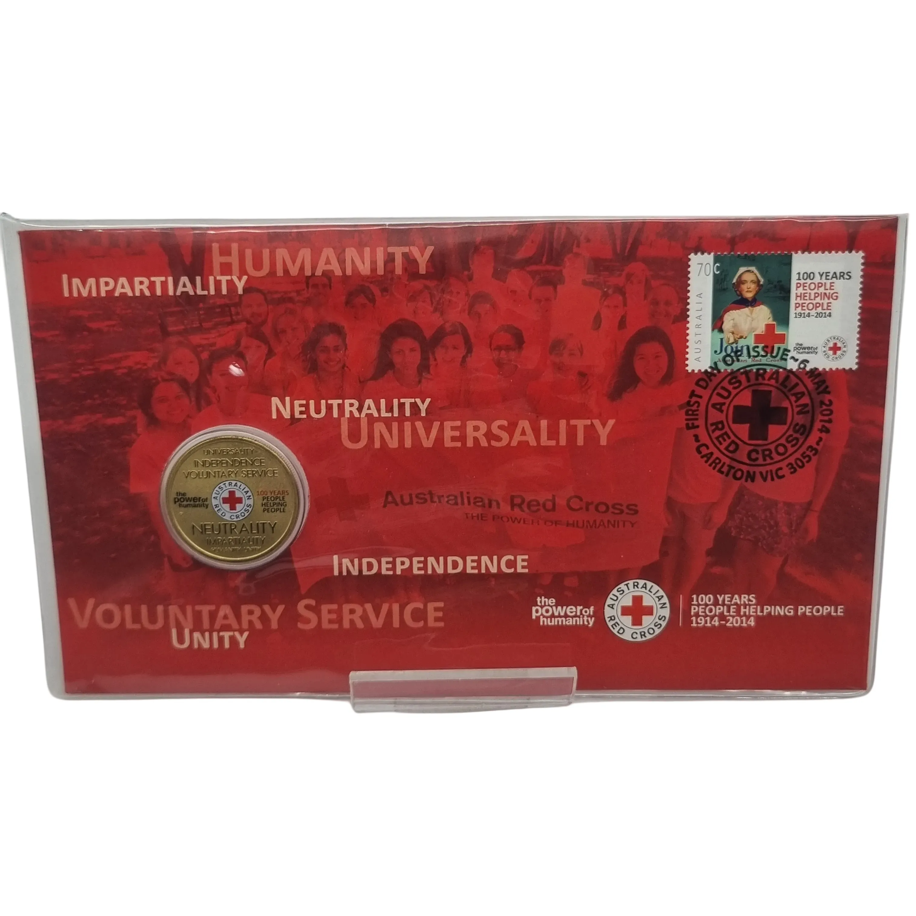 2014 $1 100th Anniversary of the Australian Red Cross Coin & Stamp Cover PNC
