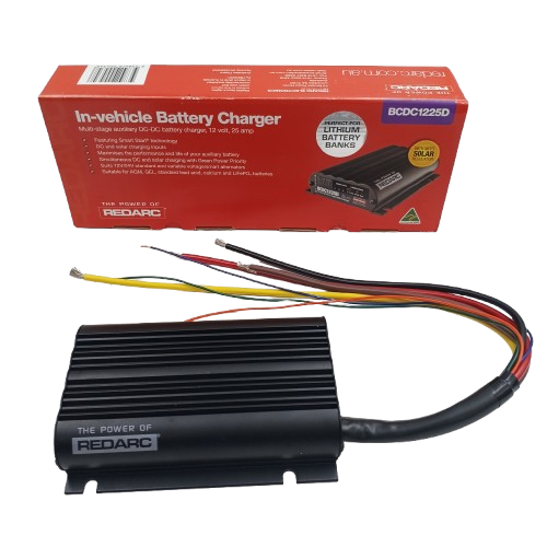 REDARC In-Vehicle DC-DC Battery Charger BCDC1225D, 12V 25A, Excellent USED Condition, With Box, Manual + Crimp Connectors (NA 1372689