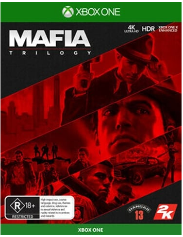 XBOX One Mafia Trilogy, Good Condition, With Slip Cover, Light Damage To Bottom Of Insert (CP 1296844)