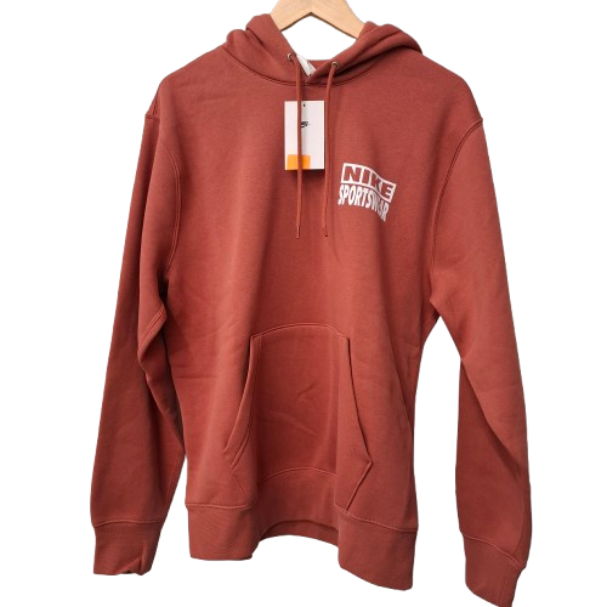 Nike Sportswear Club Pullover Hoodie Terracotta Men M IB7562-691 (JN)