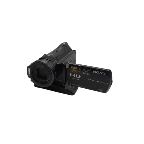 Sony Camera HD-CX7 Black In Box With Charging Base/Zoom Lens/ 2x Sony batteries/ AV Cords/ Booklets (NA 1343612)