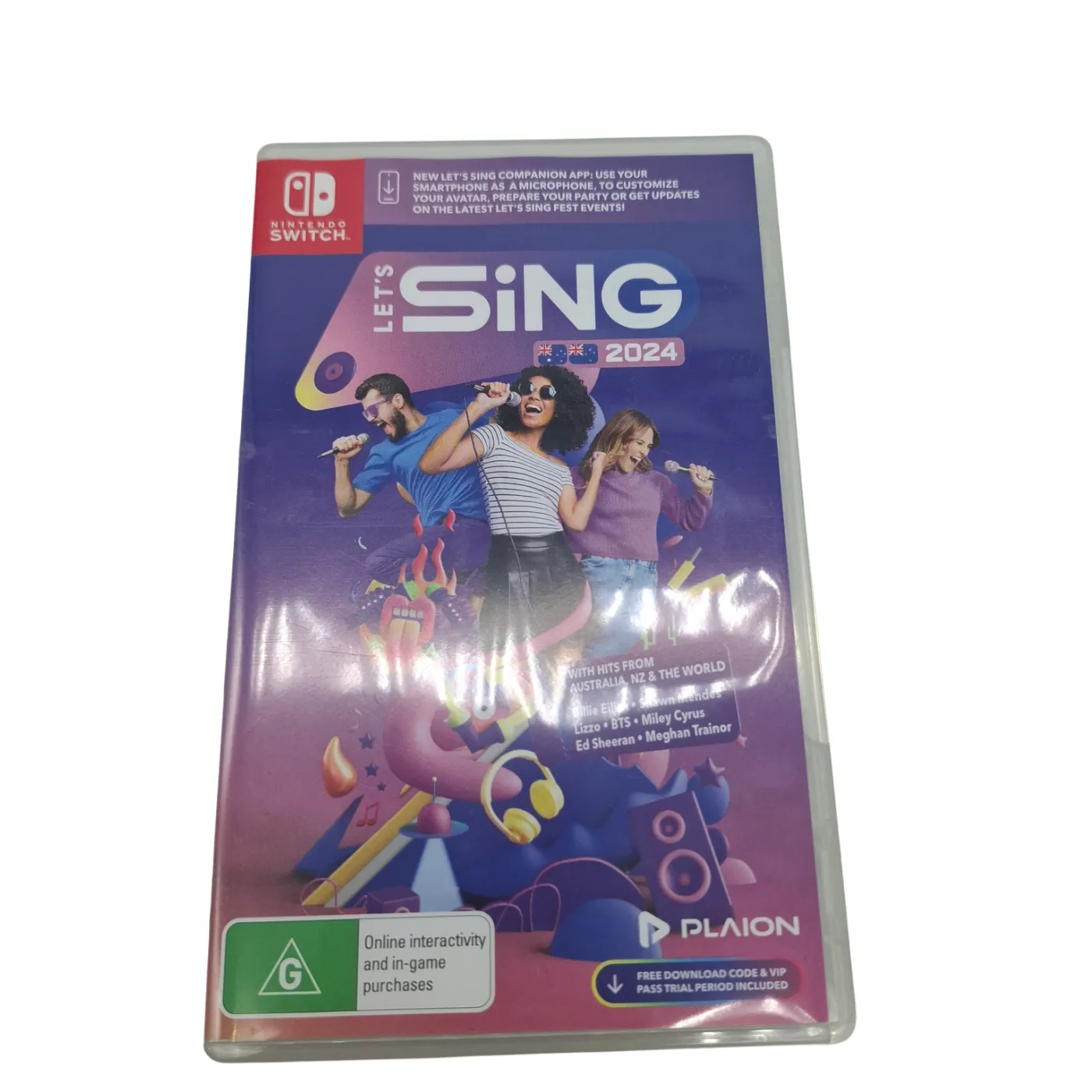 Nintendo Switch Game Lets Sing 2024 + 2 Mics (WR 1419901)