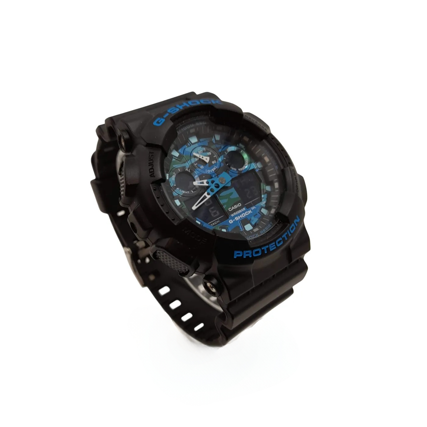 Casio G-Shock GA-100CB Black Blue Analogue Digital Watch (WL)