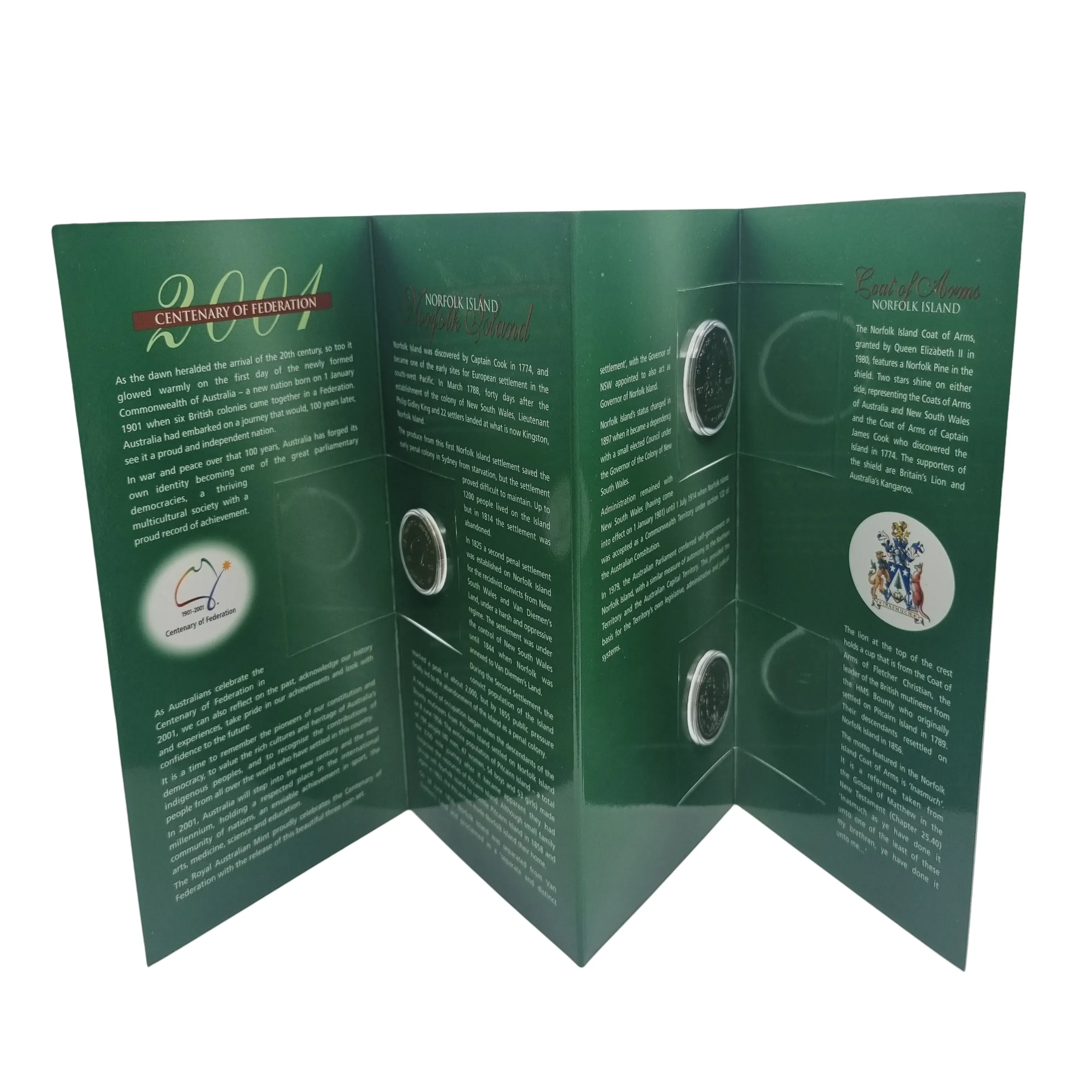 2001 Centenary of Federation Norfolk Island Territory Uncirculated Coin Set