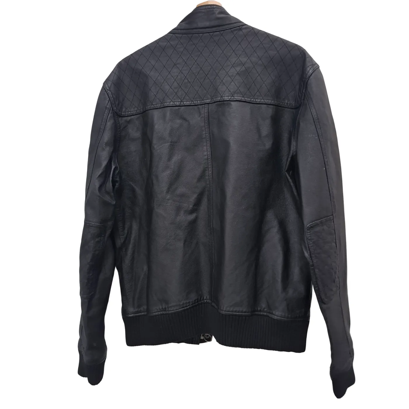 ASOS Leather Jacket VMCJA639176 Size L *Inside Layer Ripped* (WR 1382822)