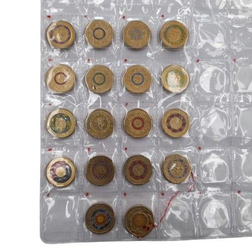 Sleeve Of 33 Coloured Collectors $2 Coins (LN)