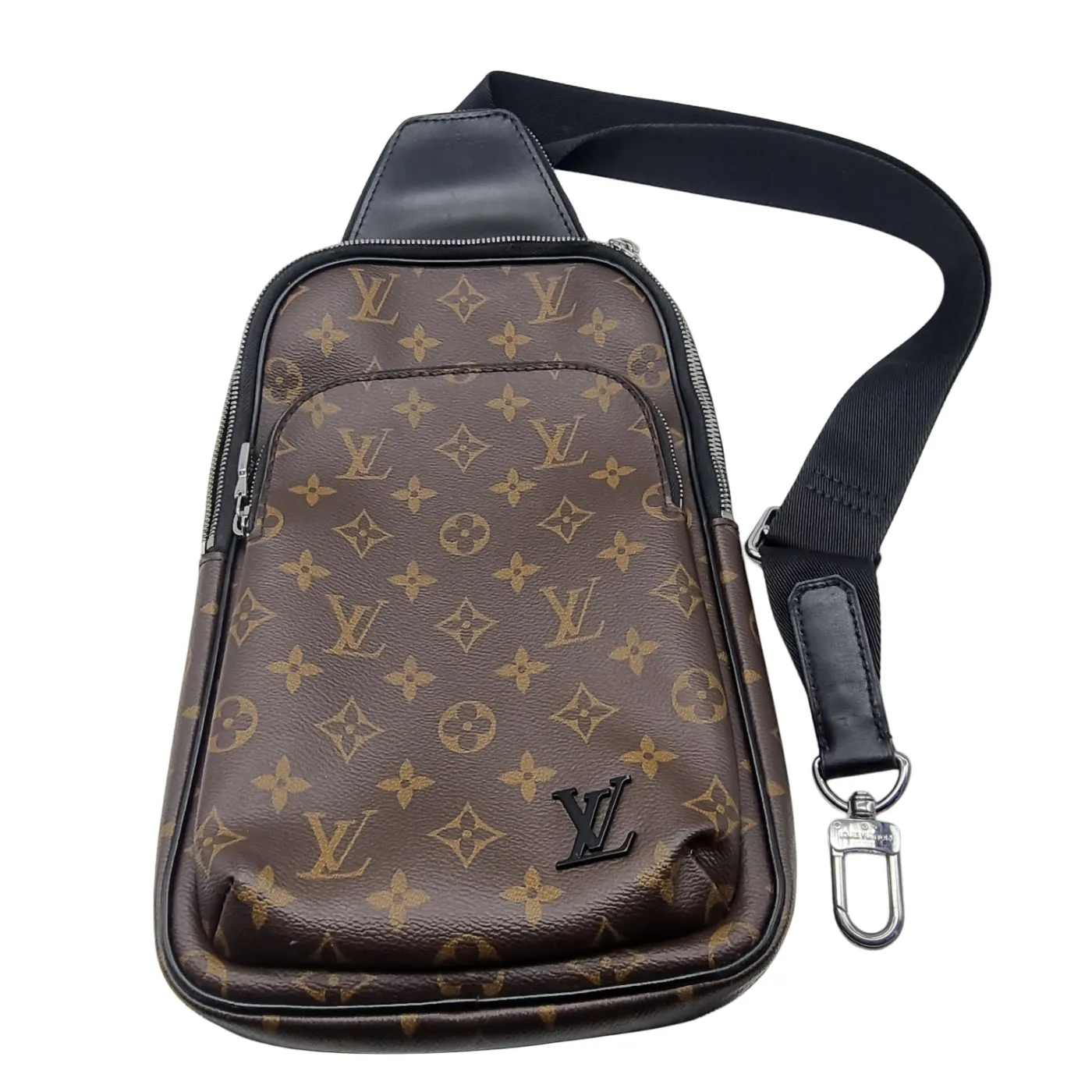 Louis Vuitton Avenue Slingbag Mono Brown With Entrupy Certificate (WR 1395421)